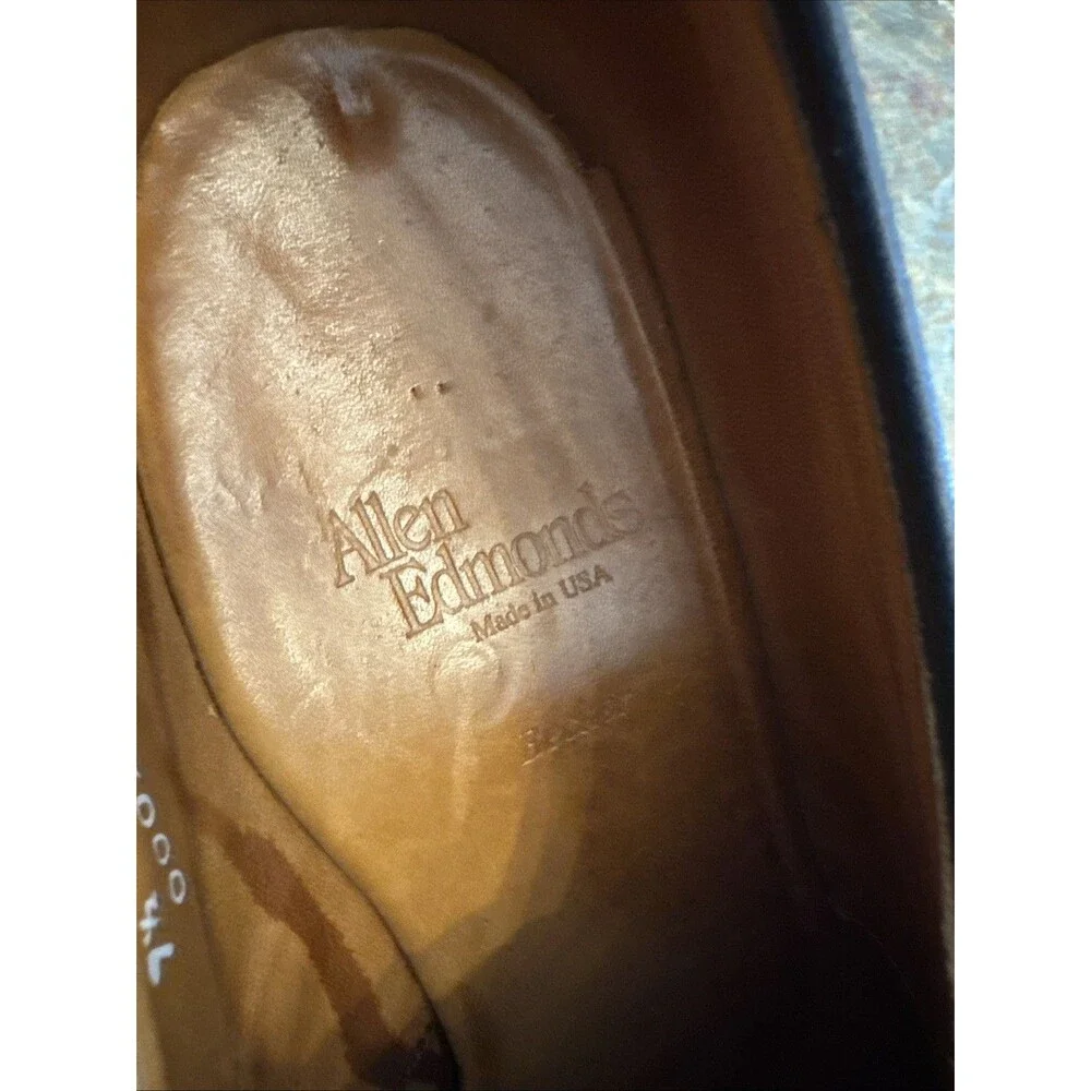 Mens Allen Edmonds “Becker” Business Casual Shoes Size 91/2 D 4802 black